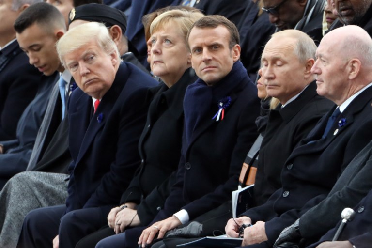 World leaders gather in Paris to mark the 100 100 years since the end of the World War I. (Photo: AFP)